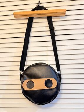 NWOT: Round Black Crossbody Kawaii Ninja Anime Bag